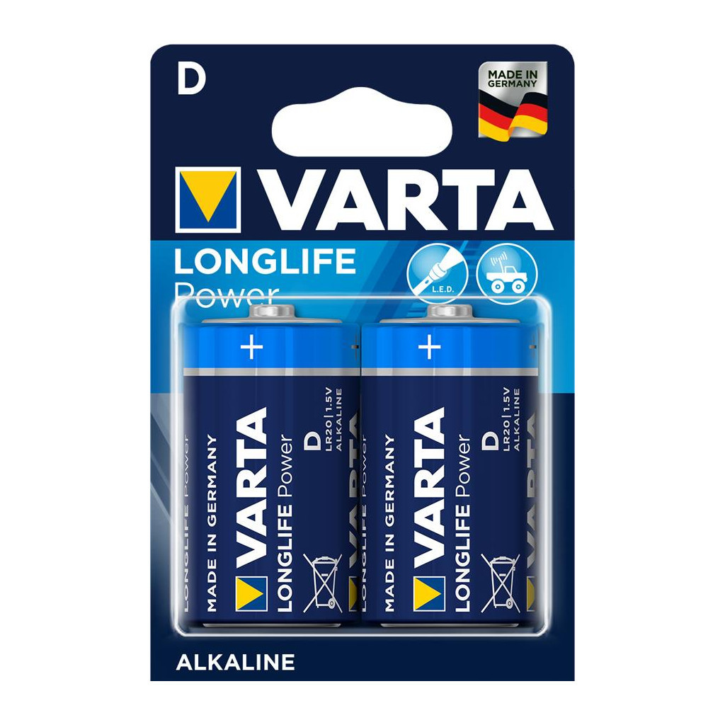 Батарейка Varta D Longlife Power Alkaline * 2 (4920121412)