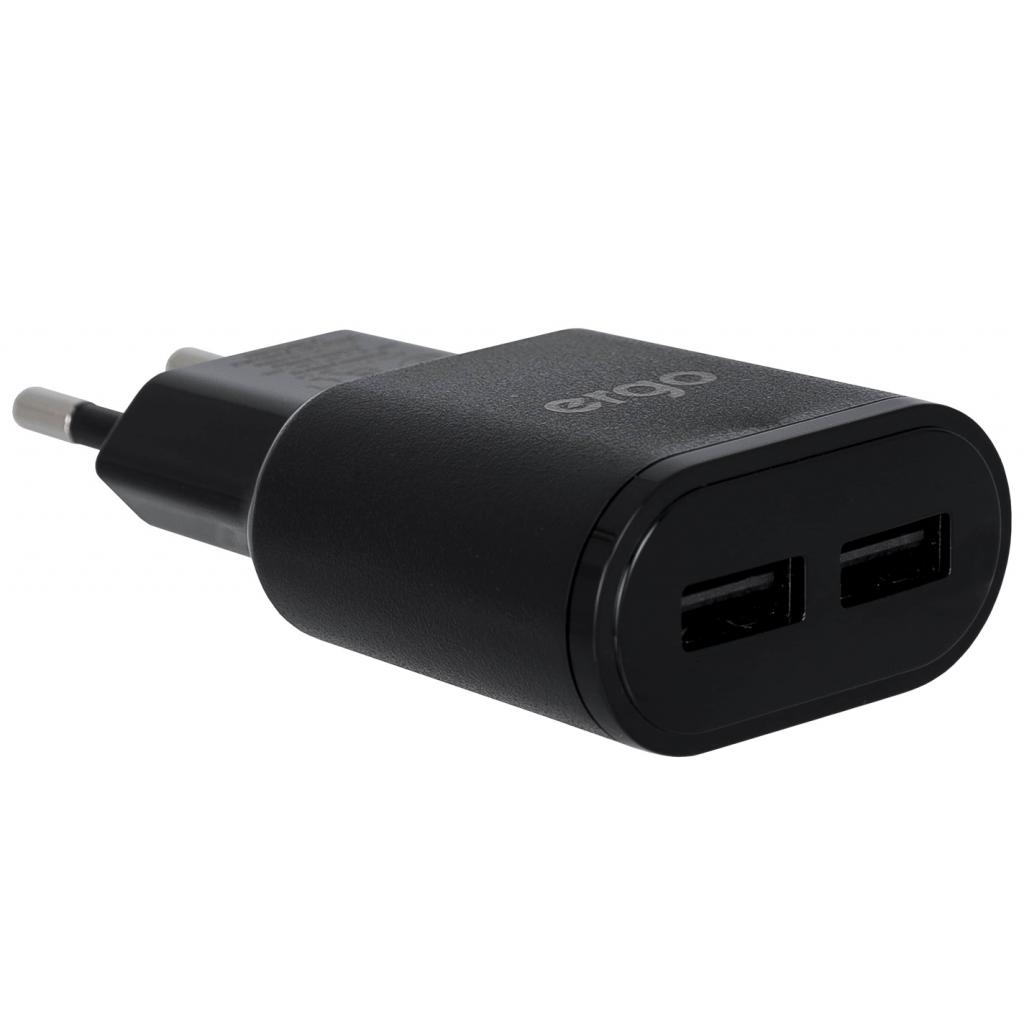 Зарядний пристрій Ergo EWC-224 2xUSB Wall Charger (Black) (EWC-224 (B))