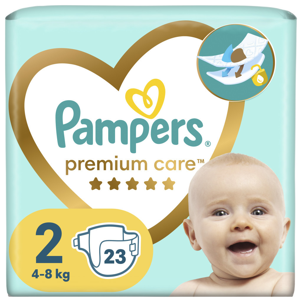 Підгузок Pampers Premium Care Розмір 2 (4-8 кг) 23 шт (8001841104652)