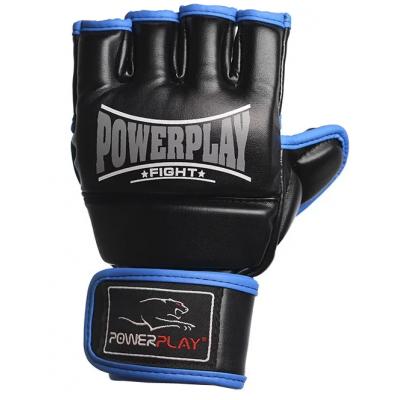 Рукавички для MMA PowerPlay 3058 L Black/Blue (PP_3058_L_Black/Blue)