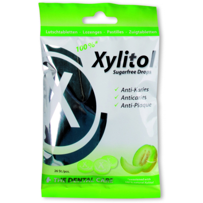 Льодяники з ксилітом Miradent Xylitol Drops смак дині 26 шт. (630170)