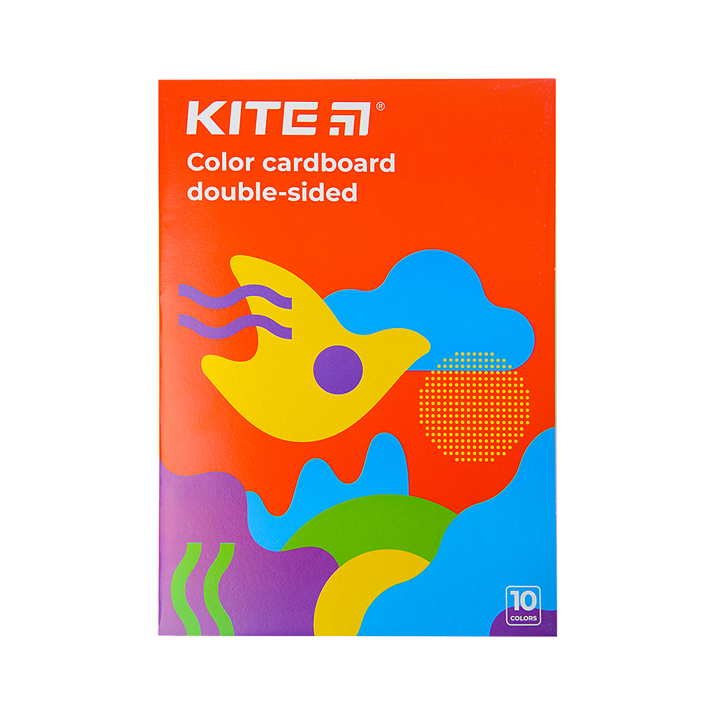 Кольоровий картон Kite А4, двосторонній Fantasy, 10 аркушів/10 кольорів (K22-255-2)