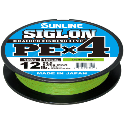 Шнур Sunline Siglon PE н4 300m 1.2/0.187mm 20lb/9.2kg Light Green (1658.09.40)