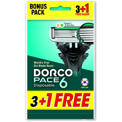 Бритва Dorco Pace 6 для чоловіків 6 лез 4 шт. (8801038591247)