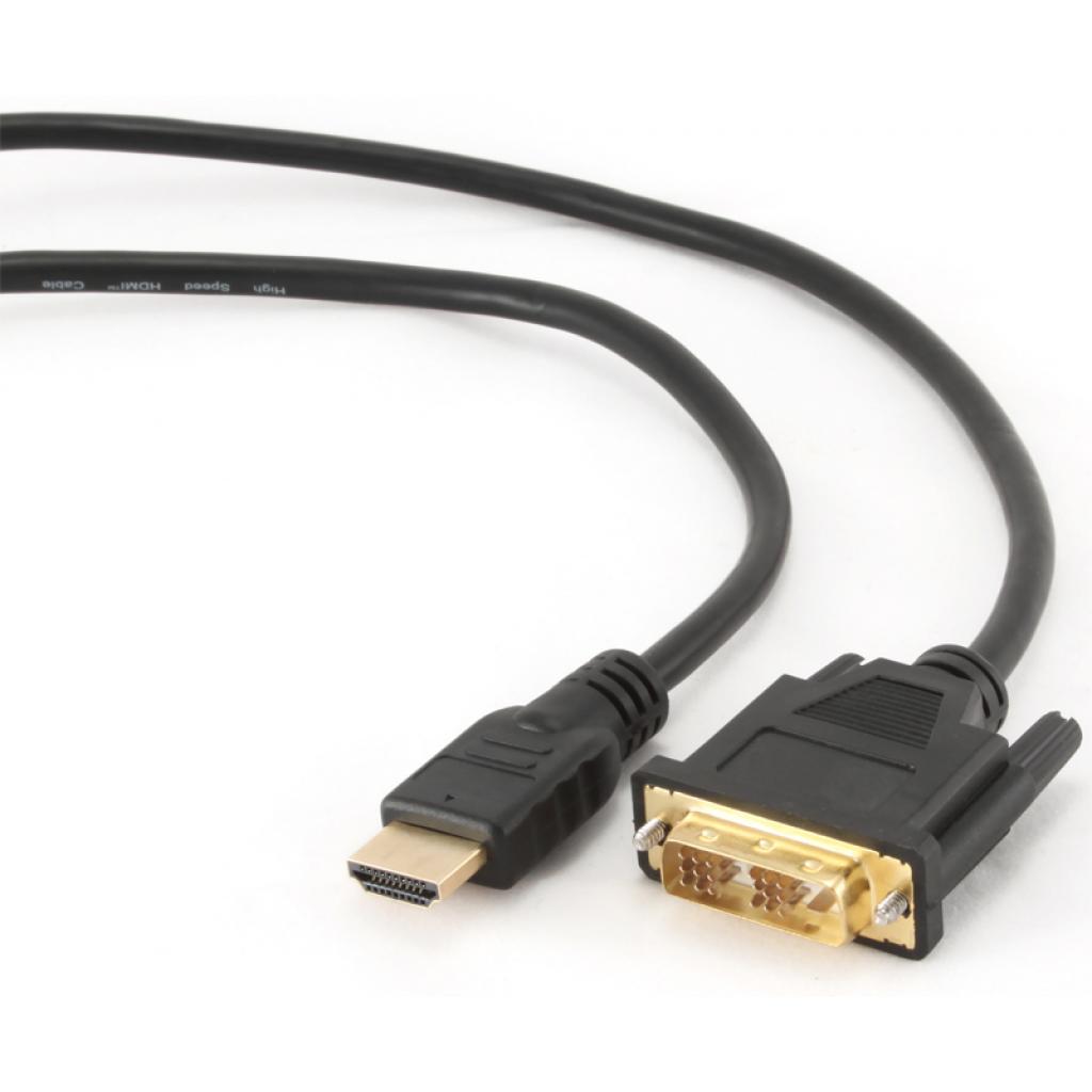 Кабель мультимедійний HDMI to DVI 18+1pin M, 3.0m Cablexpert (CC-HDMI-DVI-10)