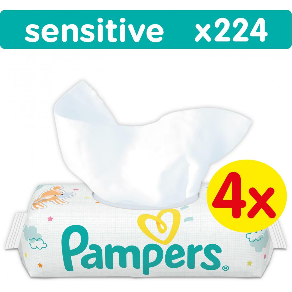 Дитячі вологі серветки Pampers Sensitive, 224 шт (4015400622079)