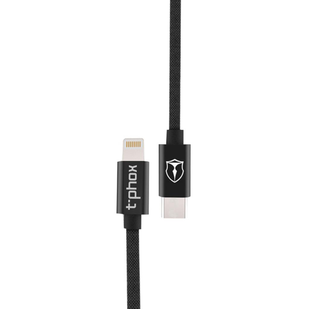 Дата кабель USB Type-C to Lightning 1.0m Speed T-LC811 Black T-Phox (T-LC811 Black)