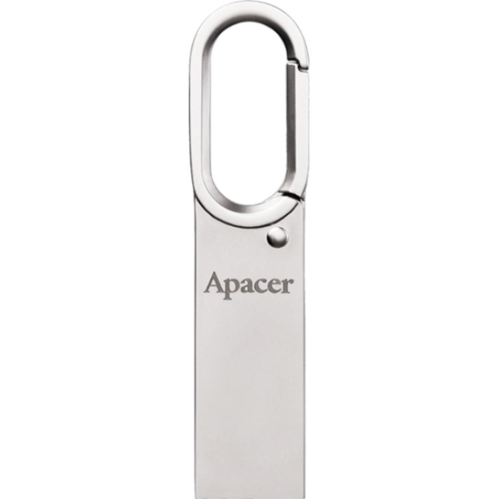 USB флеш накопичувач Apacer 32GB AH13E Silver USB 2.0 (AP32GAH13ES-1)