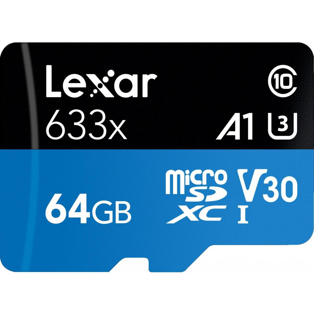 Карта пам'яті Lexar 64GB microSDXC class 10 UHS-I 633x (LSDMI64GBB633A)