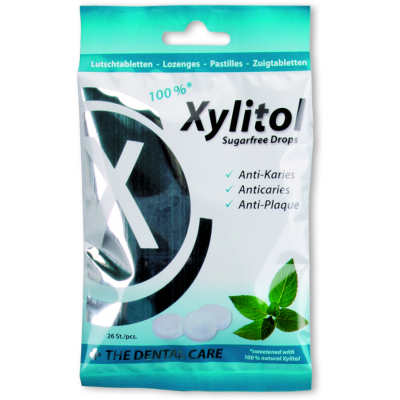 Льодяники з ксилітом Miradent Xylitol Drops смак м'яти 26 шт. (630172)