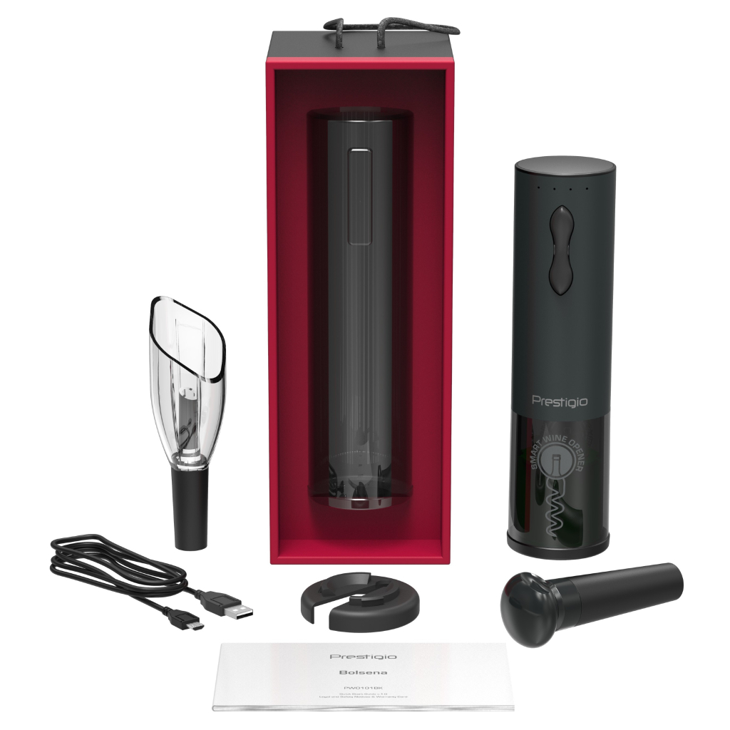 Винний набір Prestigio Bolsena Electric wine opener Black (PWO101BK_EN)