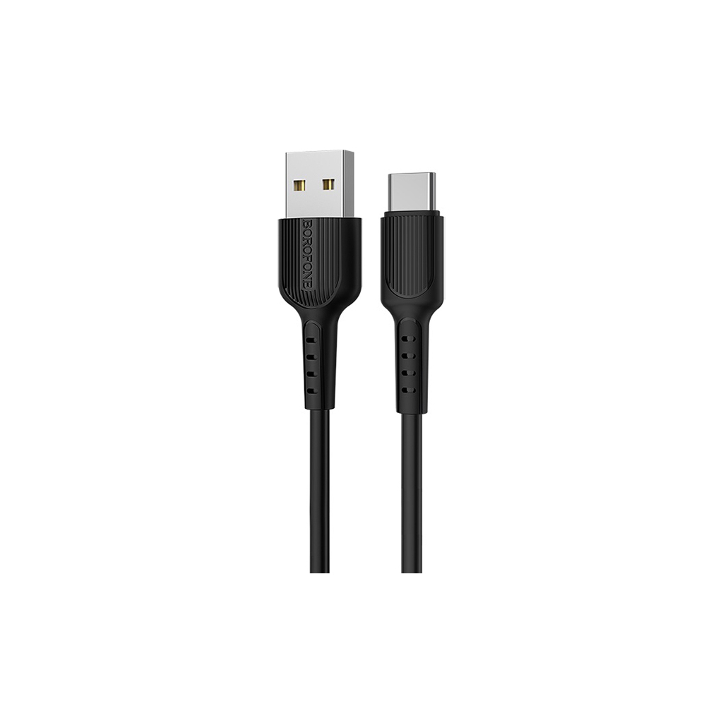 Дата кабель USB 2.0 AM to Type-C 1.0m BX16 Easy 2A Black BOROFONE (BX16CB)