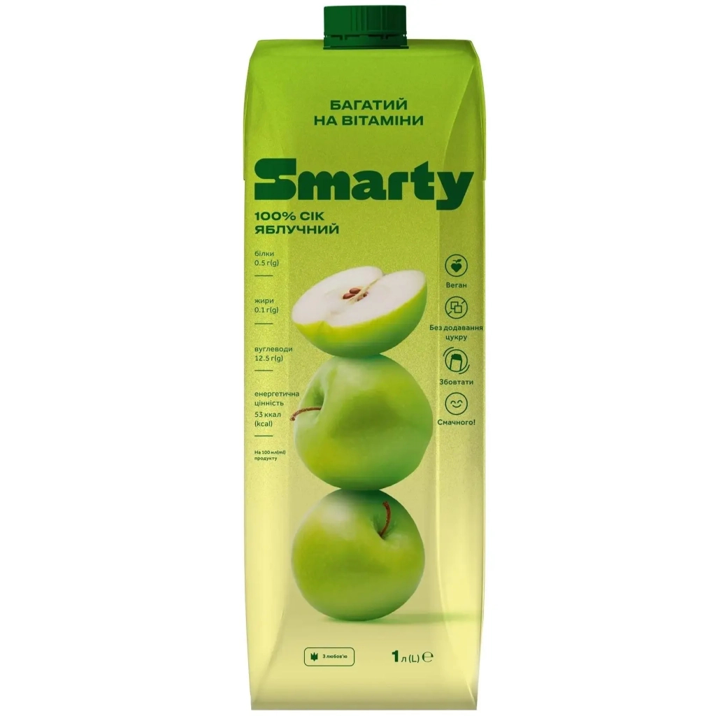 Сік Smarty Яблучний 1 л (2612000)