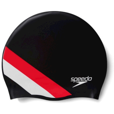 Шапка для плавання Speedo Rev Moud Silc Cap AU чорний, червоний 8-0933714662 OSFM (5059937304472)