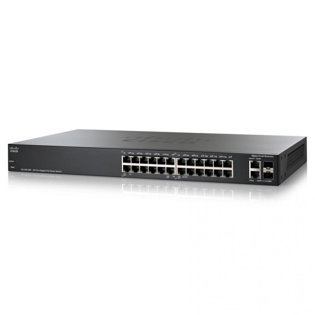 Комутатор мережевий Cisco SG200-26P (SLM2024PT-EU)