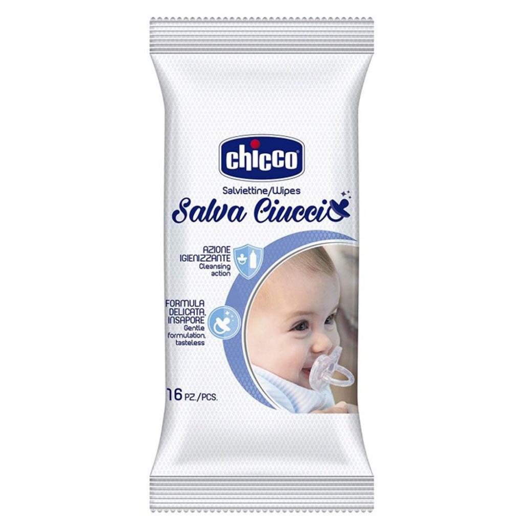 Дитячі вологі серветки Chicco Salva Ciucccio 16 шт (07921.00)