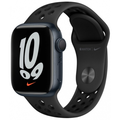 Смарт-годинник Apple Watch Series 7 Nike GPS 41mm Midnight Aluminium Case with An (MKN43UL/A)