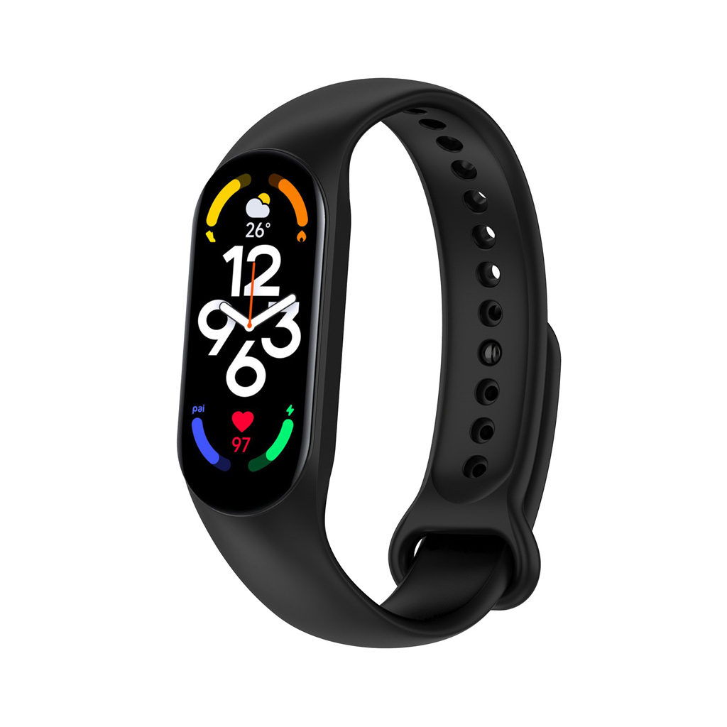 Ремінець до фітнес браслета BeCover Silicone для Xiaomi Mi Smart Band 7 Black (707476)