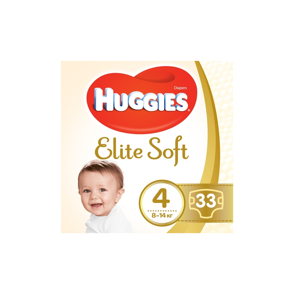 Підгузок Huggies Elite Soft 4 (8-14 кг) Jumbo 33 шт (5029053572604)