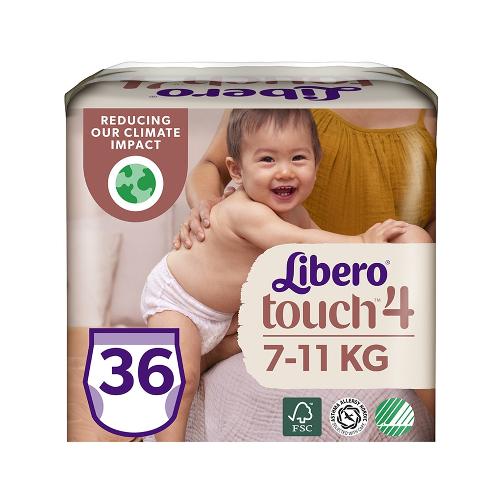 Підгузок Libero Touch 4 7-11 кг 36 шт (7322541091839)