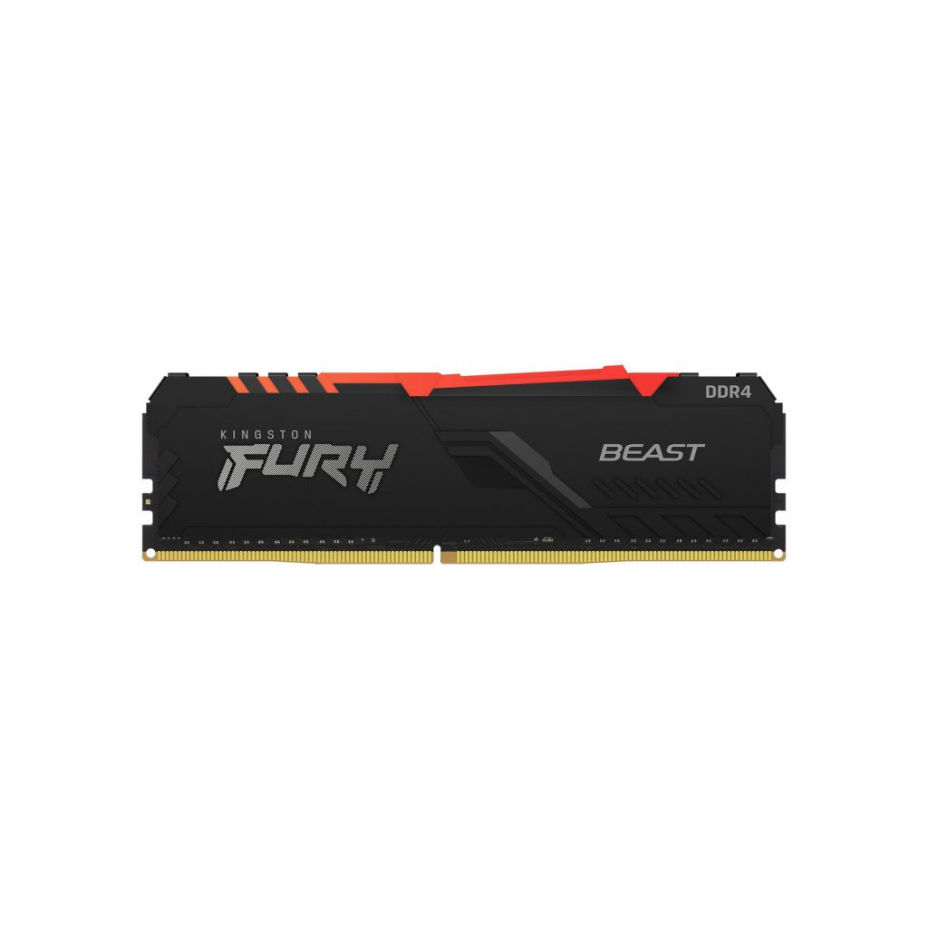 Модуль пам'яті для комп'ютера DDR4 16GB 2666 MHz FURY Beast RGB Kingston Fury (ex.HyperX) (KF426C16BBA/16)