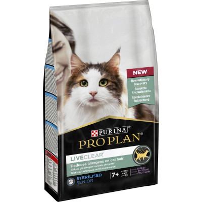 Сухий корм для кішок Purina Pro Plan LiveClear для стерилізованих котів старше 7 років 1.4 кг (7613287232731)