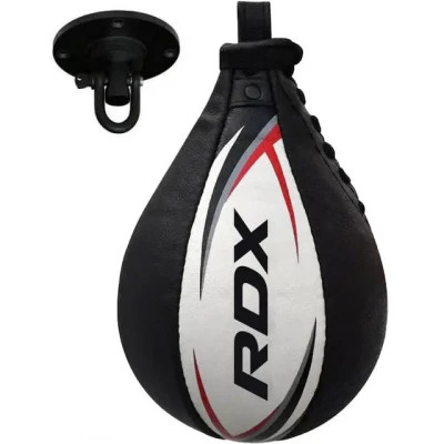 Груша боксерська RDX 2Y Boxing Speed Ball Leather Multi White/Red (2SBL-S2WR)