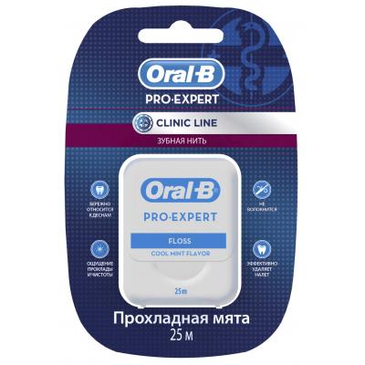 Зубна нитка Oral-B Pro-Expert Clinic Line Прохладная мята 25 м (5410076635078)