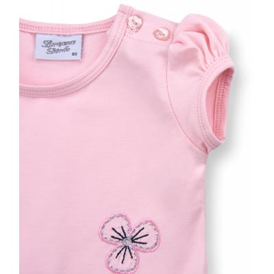 Набір дитячого одягу Breeze с вышитыми цветочками и бабочками (8882-92G-pink)