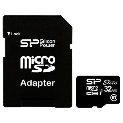 Карта пам'яті Silicon Power 32GB microSDHC class 10 (SP032GBSTH011V10SP)