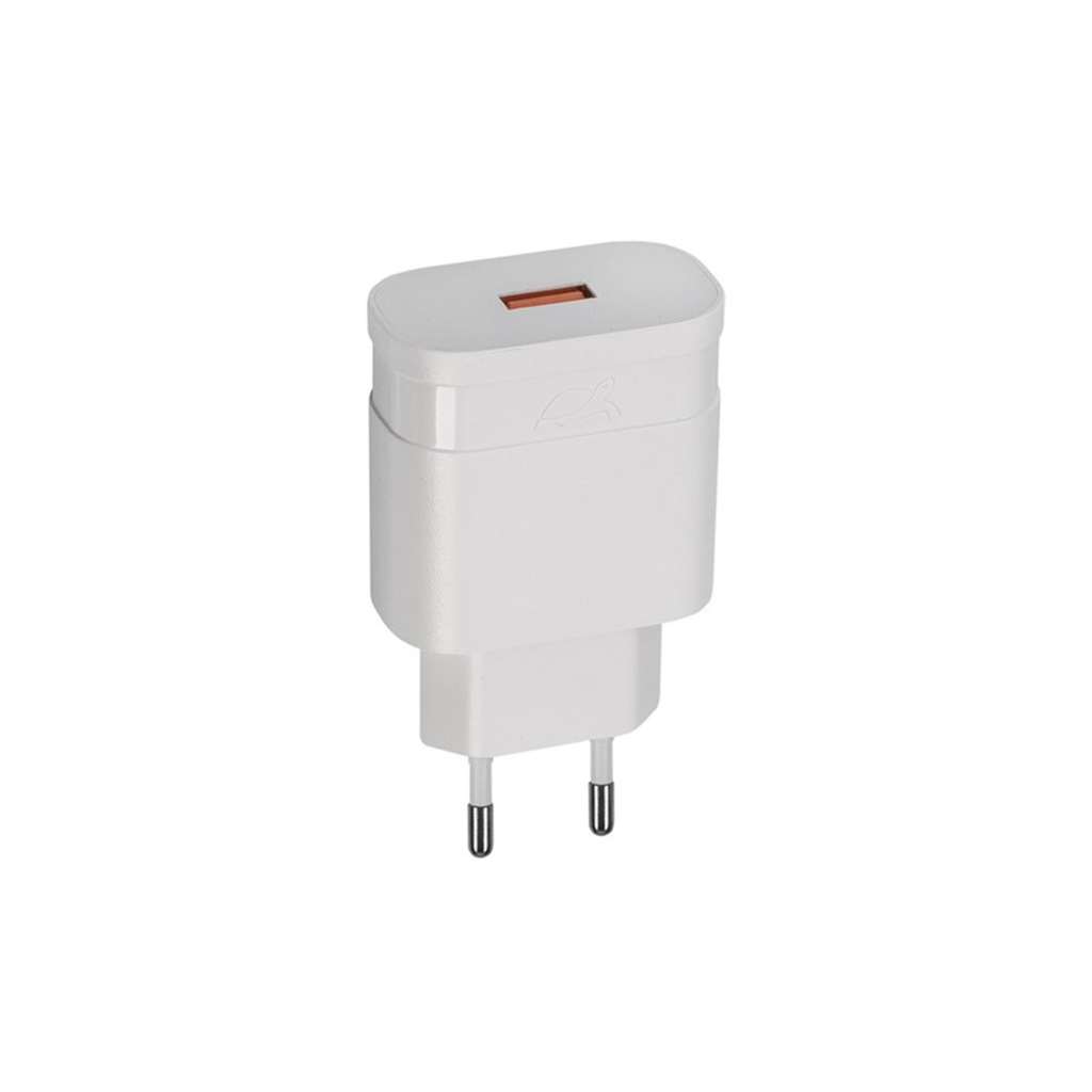 Зарядний пристрій RivaCase 18W QC3.0, USB, 1 порт White (VA4110 W00 (White))