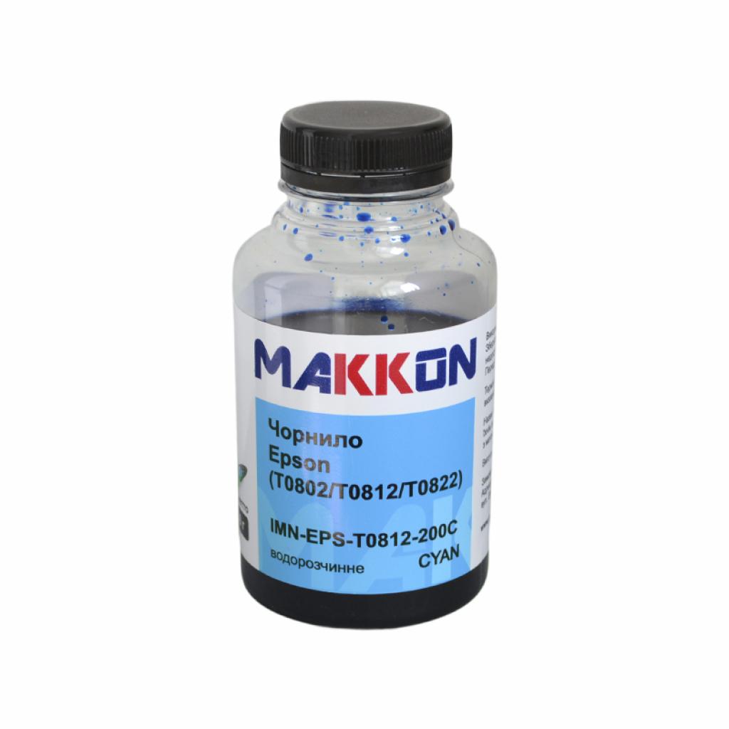 Чорнило Makkon Epson T0802/T0812/T0822 200г cyan (IMN-EPS-T0812-200C)