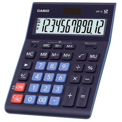 Калькулятор Casio GR-12-BU-W-EP синий (GR-12-BU-W-EP)