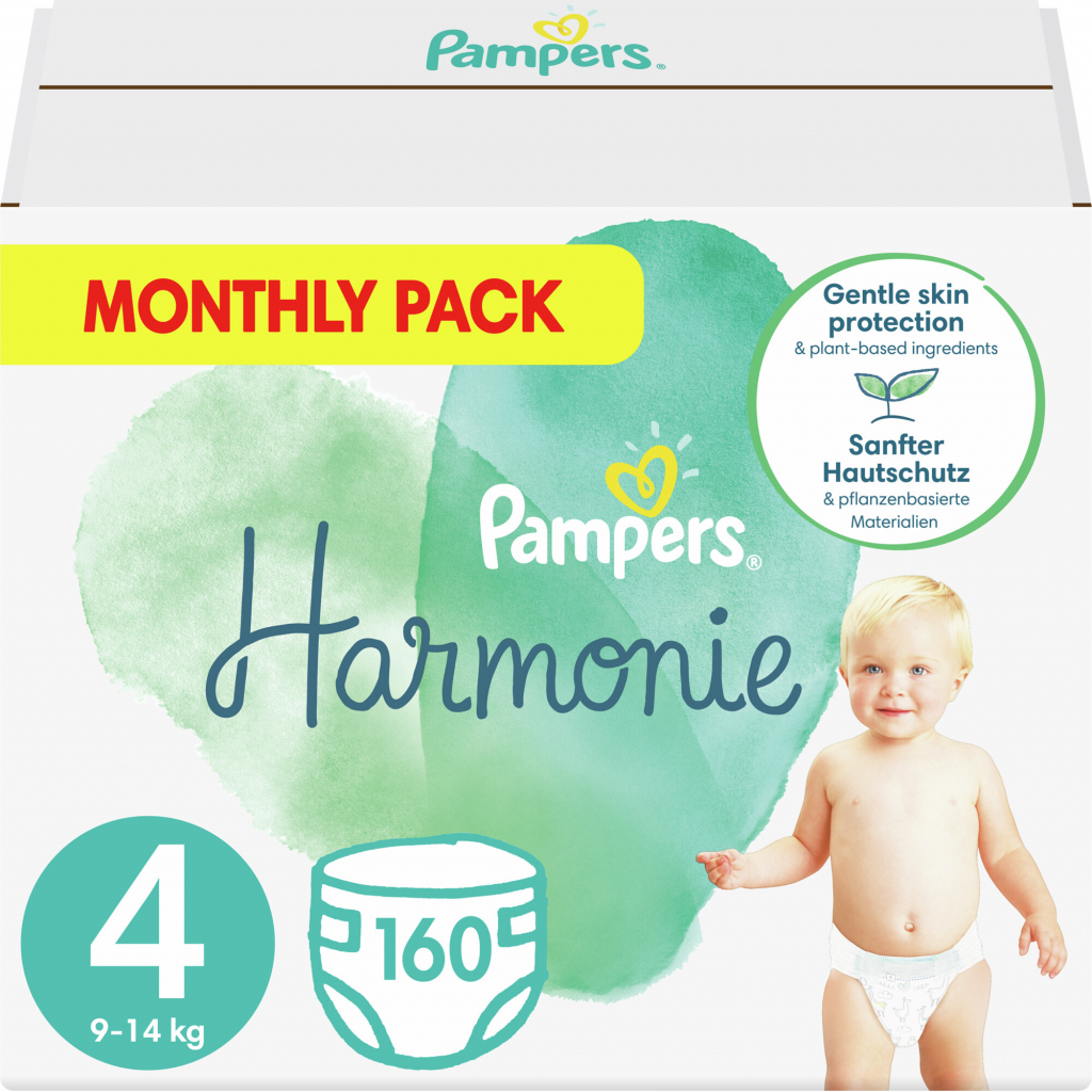 Підгузок Pampers Harmonie Розмір 4 (9-14 кг) 160 шт (8006540156445)