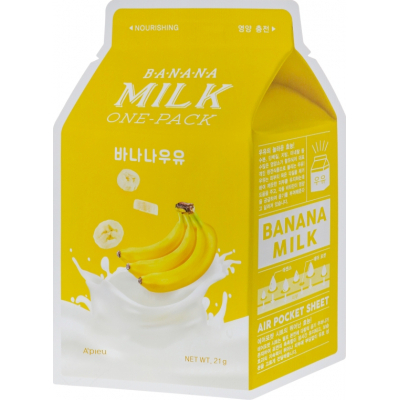 Маска для обличчя A'pieu Banana Milk One-Pack 21 г (8806185797573)