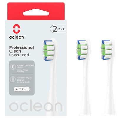 Насадка для зубної щітки Oclean P1C1 W02 Professional Clean Brush Head White (2 шт) (6970810553765)