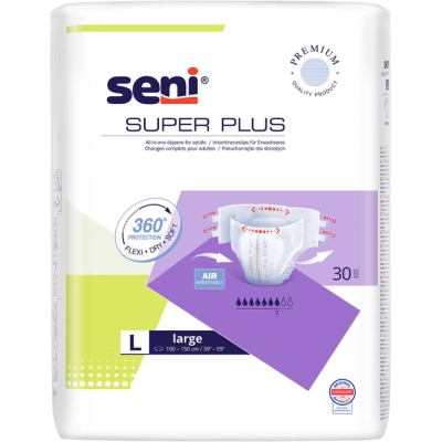 Підгузки для дорослих Seni Super Plus Large 100-150 см 30 шт (5900516803605)