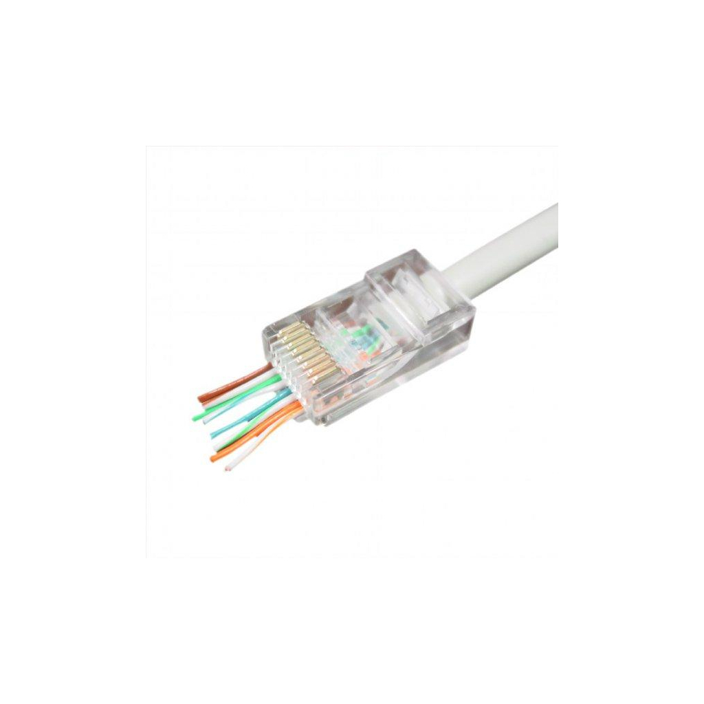 Конектор Cablexpert RJ45 cat.5e UTP 8P8C (сквозное отв., позолоч. конт.) 50 шт (LC-PTU-01/50)