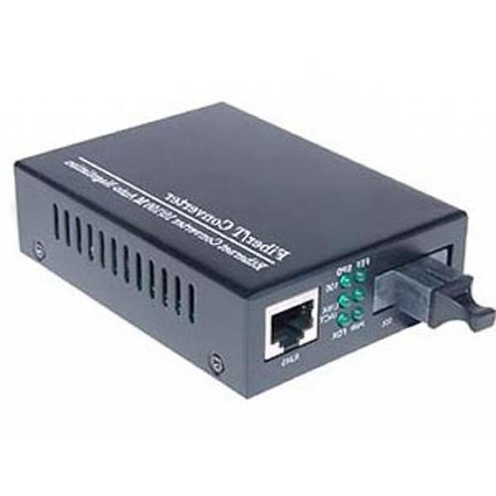 Медіаконвертер Merlion 10/100Base-TX to 100Base-F 1550нм, SM, SC/RJ-45, 25 км +БП (HTB-3100B / 1550_WDM)