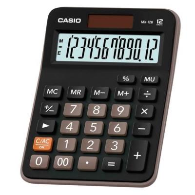 Калькулятор Casio MX-12B-W-EC черный (MX-12B-W-EC)