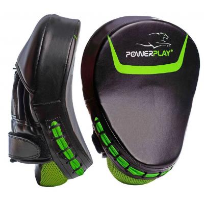 Лапи боксерські PowerPlay 3041 PU Black/Green (PP_3041_Green)