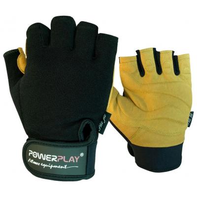 Рукавички для фітнесу PowerPlay 1574 S Black/Brown (PP_1574_S_Black/Brown)