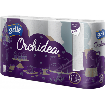 Паперові рушники Grite Orchidea 3 шари 4 рулони (4770023348408)