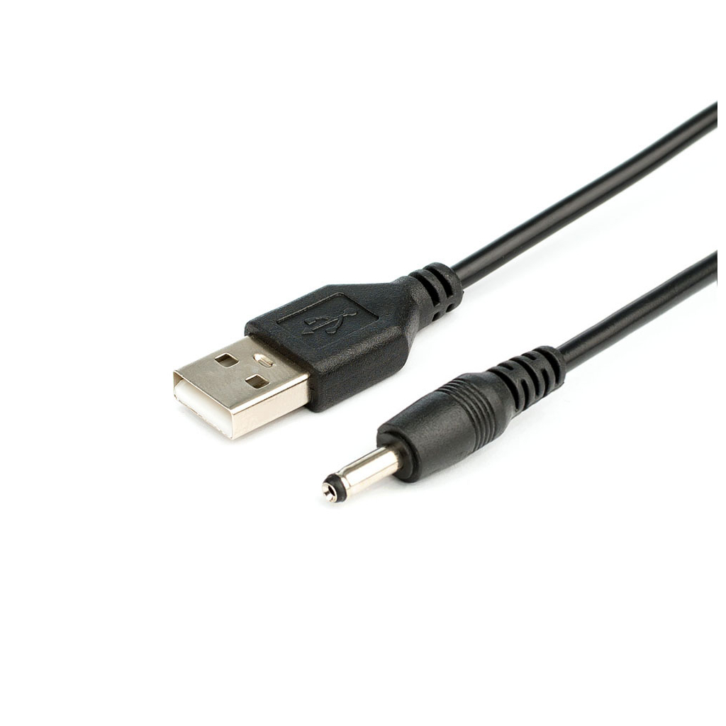 Кабель живлення USB AM to 3.5DC 1.0m 2A black Atcom (10035)