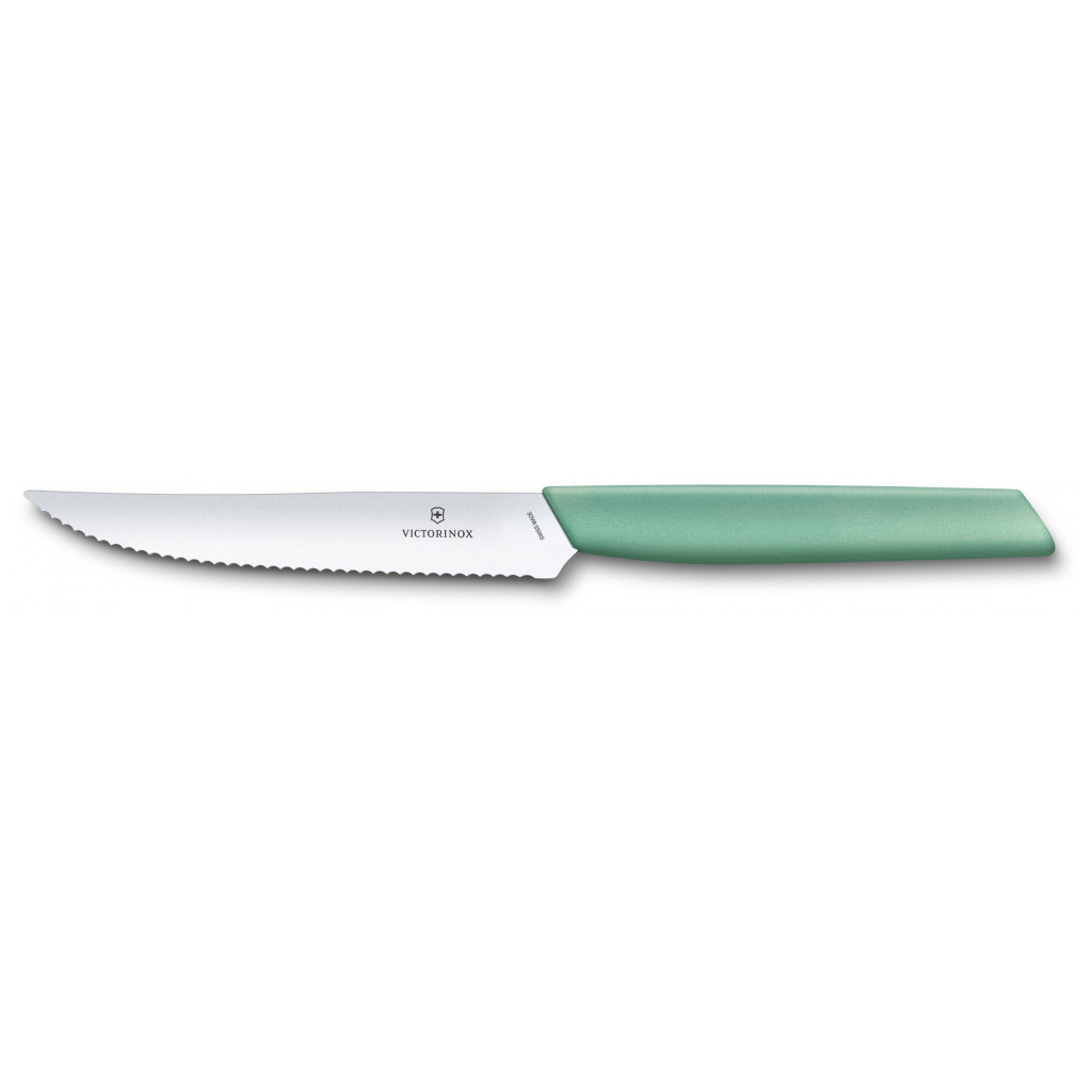 Кухонний ніж Victorinox Swiss Modern SteakPizza 12см Mint (6.9006.12W41)