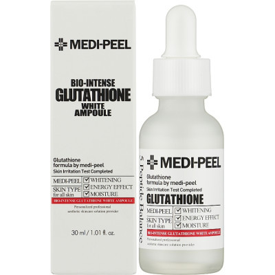 Сироватка для обличчя Medi-Peel Bio-Intense Glutathione 600 White Ampoule Освітлювальна ампульна з глутатіоном 30 мл (8809409341736)