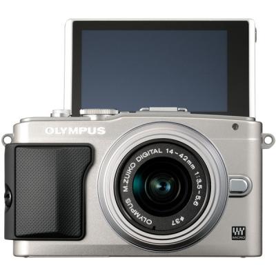 Цифровий фотоапарат Olympus E-PL5 45 mm + 14-42 mm Flash Air black/silver (V205041SE040)