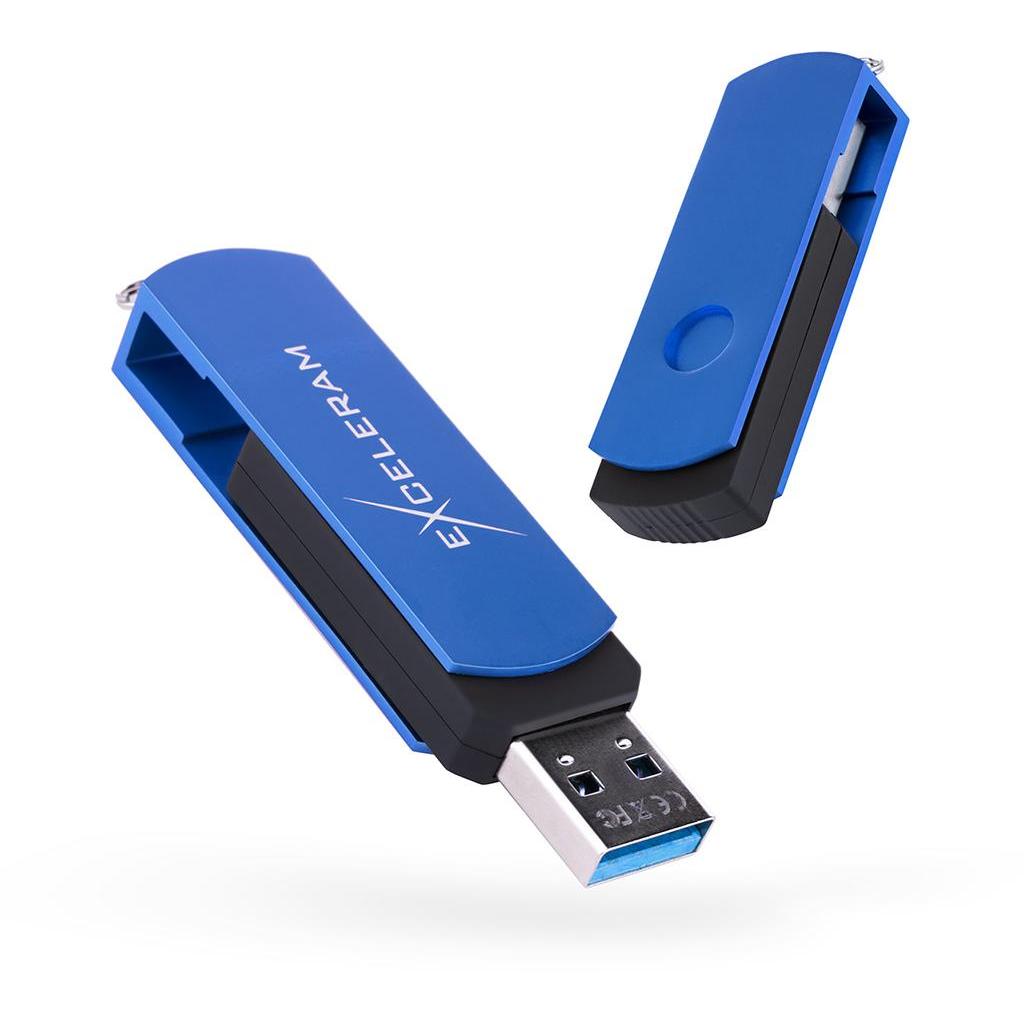 USB флеш накопичувач eXceleram 128GB P2 Series Blue/Black USB 3.1 Gen 1 (EXP2U3BLB128)