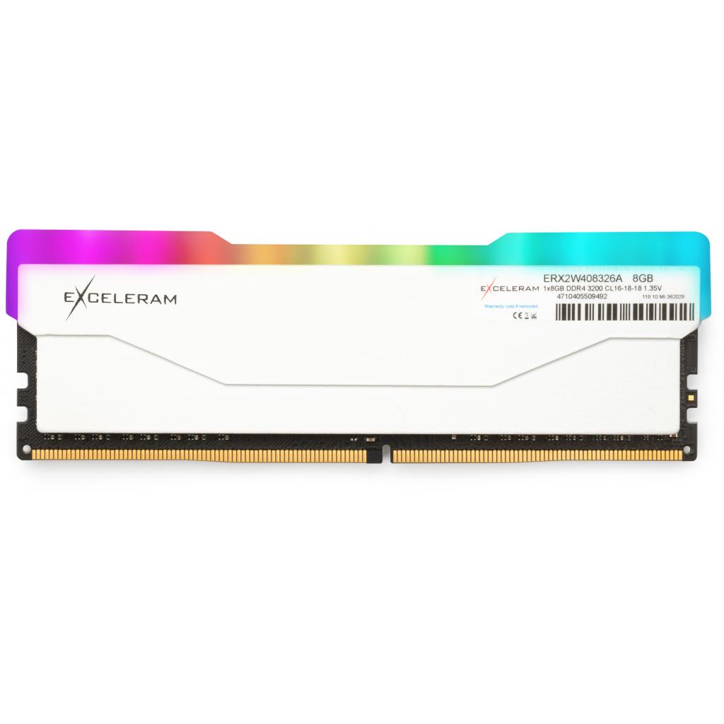 Модуль пам'яті для комп'ютера DDR4 8GB 3200 MHz RGB X2 Series White eXceleram (ERX2W408326A)