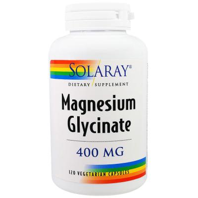 Мінерали Solaray Магній гліцинат, Magnesium Glycinate, 400 мг, 120 вегетаріан (SOR-39151)